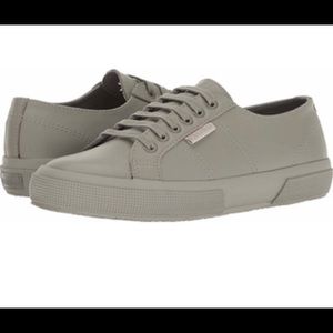 Superga leather gray sneakers